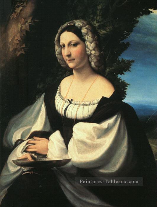 Portrait d’une Gentlewoman Renaissance maniérisme Antonio da Correggio Peintures à l'huile